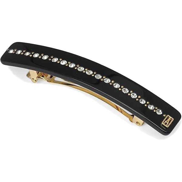 バレッタ　ALEXANDRE DE PARIS  黒 LISERAI】バレッタ (6 cm)｜ALEXANDRE DE PARIS（アレクサンドル